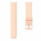 22mm xDfind Flat Pure Color Silicone Watch Band(Pink) - 3