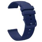 22mm xDfind Flat Pure Color Silicone Watch Band(Navy Blue) - 2