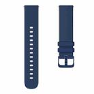 22mm xDfind Flat Pure Color Silicone Watch Band(Navy Blue) - 3