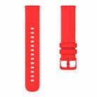 22mm xDfind Flat Pure Color Silicone Watch Band(Red) - 3