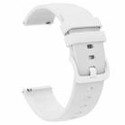 22mm xDfind Flat Pure Color Silicone Watch Band(White) - 2