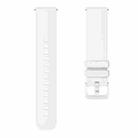 22mm xDfind Flat Pure Color Silicone Watch Band(White) - 3