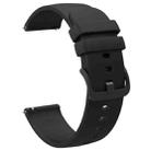 18mm xDfind Flat Pure Color Silicone Watch Band(Black) - 2