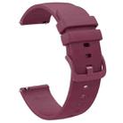 18mm xDfind Flat Pure Color Silicone Watch Band(Wine Red) - 2