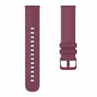 18mm xDfind Flat Pure Color Silicone Watch Band(Wine Red) - 3