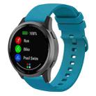 18mm xDfind Flat Pure Color Silicone Watch Band(Cyan-blue) - 1