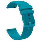 18mm xDfind Flat Pure Color Silicone Watch Band(Cyan-blue) - 2