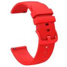 18mm xDfind Flat Pure Color Silicone Watch Band(Red) - 2