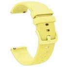 18mm xDfind Flat Pure Color Silicone Watch Band(Light Yellow) - 2