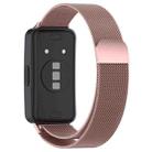 For Huawei Band 10 / 9 / 8 xDfind Milanese Metal Watch Band(Rose Pink) - 2