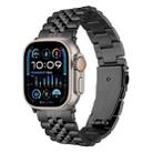 For Apple Watch 46mm / 49mm / 45mm / 44mm Quick Release Five-bead Metal Watch Band(Black) - 1