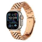 For Apple Watch 46mm / 49mm / 45mm / 44mm Quick Release Five-bead Metal Watch Band(Rose Gold) - 1