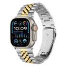 For Apple Watch 46mm / 49mm / 45mm / 44mm Quick Release Five-bead Metal Watch Band(Silver Gold) - 1