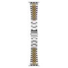 For Apple Watch 46mm / 49mm / 45mm / 44mm Quick Release Five-bead Metal Watch Band(Silver Gold) - 2