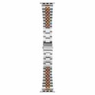 For Apple Watch 42mm / 41mm / 40mm / 38mm Quick Release Five-bead Metal Watch Band(Silver Rose Gold) - 2