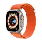 For Apple Watch 46mm / 49mm / 45mm / 44mm xDfind Aline Nylon Loop Watch Band(Orange) - 1