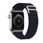 For Apple Watch 42mm / 41mm / 40mm / 38mm xDfind Aline Nylon Loop Watch Band(Midnight Blue) - 2