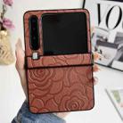 For Huawei Pura X Three-stage Impression Camellia Pattern Protective Phone Case(Brown) - 2