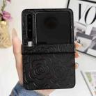 For Huawei Pura X Three-stage Impression Camellia Pattern Protective Phone Case(Black) - 2