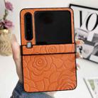 For Huawei Pura X Three-stage Impression Camellia Pattern Protective Phone Case(Orange) - 2