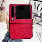 For Huawei Pura X Three-stage Impression Camellia Pattern Protective Phone Case(Red) - 2