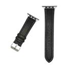 For Apple Watch 46mm / 49mm / 45mm / 44mm xDfind Crazy Horse Texture Leather Watch Band(Black) - 1