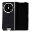 For Huawei Mate X6 Kevlar Carbon Fiber Spring Axis Nameplate Shockproof Phone Case(Black) - 1