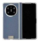 For Huawei Mate X3 / X5 Kevlar Carbon Fiber Spring Axis Nameplate Shockproof Phone Case(Blue) - 1
