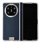For Huawei Mate X3 / X5 Kevlar Carbon Fiber Spring Axis Nameplate Shockproof Phone Case(Dark Blue) - 1