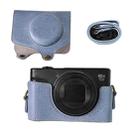 For Canon PowerShot SX740 HS Retro Litchi Texture Leather Full Body Camera Case Bag with Strap(Blue) - 2