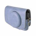 For Canon PowerShot SX740 HS Retro Litchi Texture Leather Full Body Camera Case Bag with Strap(Blue) - 3