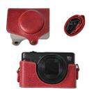 For Canon PowerShot SX740 HS Retro Litchi Texture Leather Full Body Camera Case Bag with Strap(Red) - 2