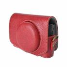 For Canon PowerShot SX740 HS Retro Litchi Texture Leather Full Body Camera Case Bag with Strap(Red) - 3