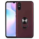 For Xiaomi Redmi 9A 360 Degree Rotating Multifunctional Stent PC+TPU Case with Magnetic Invisible Holder(Jujube Red) - 1