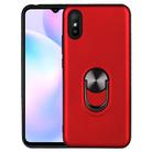 For Xiaomi Redmi 9A 360 Degree Rotating Multifunctional Stent PC+TPU Case with Magnetic Invisible Holder(Red) - 1