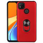For Xiaomi Redmi 9C 360 Degree Rotating Multifunctional Stent PC+TPU Case with Magnetic Invisible Holder(Red) - 1
