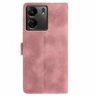 For Redmi 13C 4G Skin Feel Embossed Feather Leather Phone Case(Pink) - 3