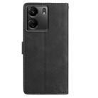 For Redmi 13C 4G Skin Feel Embossed Feather Leather Phone Case(Black) - 3