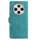 For Redmi 14C 4G Skin Feel Embossed Feather Leather Phone Case(Green) - 3