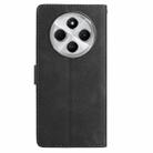 For Redmi 14C 4G Skin Feel Embossed Feather Leather Phone Case(Black) - 3