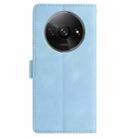 For Redmi A3 Skin Feel Embossed Feather Leather Phone Case(Light Blue) - 3