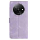 For Redmi A3 Skin Feel Embossed Feather Leather Phone Case(Purple) - 3