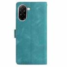 For Redmi A5 4G 173.3mm Skin Feel Embossed Feather Leather Phone Case(Green) - 3