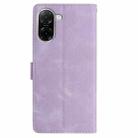 For Redmi A5 4G 173.3mm Skin Feel Embossed Feather Leather Phone Case(Purple) - 3