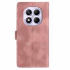 For Redmi Note 14 Pro 4G Skin Feel Embossed Feather Leather Phone Case(Pink) - 3