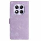For Redmi Note 14 Pro 4G Skin Feel Embossed Feather Leather Phone Case(Purple) - 3