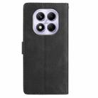 For Redmi Note 14 Pro 4G Skin Feel Embossed Feather Leather Phone Case(Black) - 3