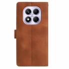 For Redmi Note 14 Pro 4G Skin Feel Embossed Feather Leather Phone Case(Brown) - 3