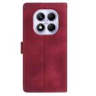 For Redmi Note 14 Pro 4G Skin Feel Embossed Feather Leather Phone Case(Red) - 3