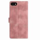 For iPhone SE 2022 / SE 2020 / 8 / 7 Skin Feel Embossed Feather Leather Phone Case(Pink) - 3